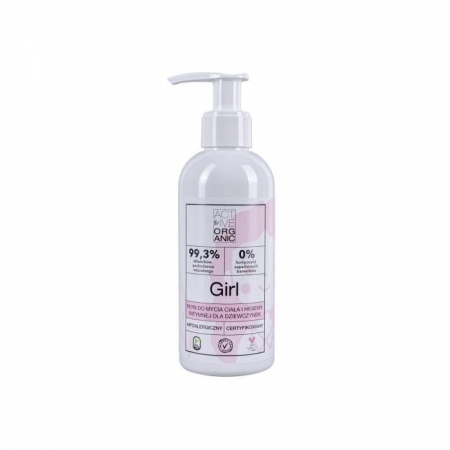 ACTIVE ORGANIC Płyn do mycia ciała dla dziewczynek GIRL z pompką 200 ml